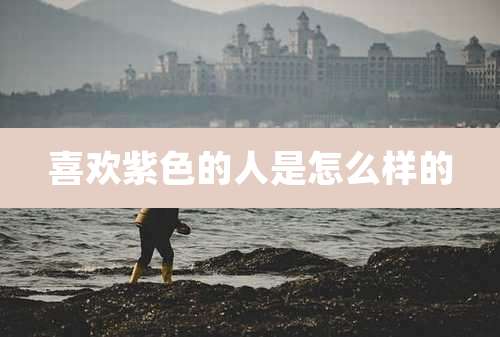 喜欢紫色的人是怎么样的