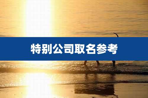 特别公司取名参考