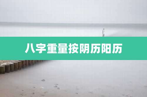 八字重量按阴历阳历