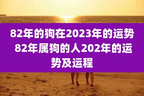 82年的狗在2023年的运势 82年属狗的人202年的运势及运程