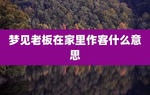 梦见老板在家里作客什么意思