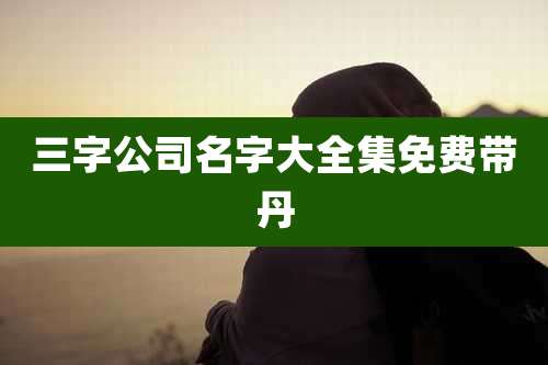 三字公司名字大全集免费带丹