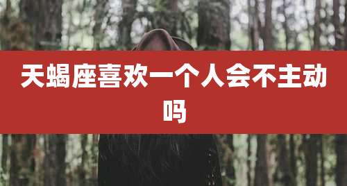 天蝎座喜欢一个人会不主动吗