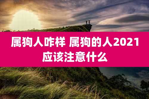 属狗人咋样 属狗的人2021应该注意什么