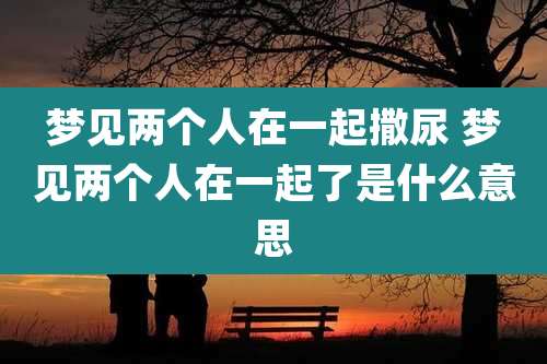 梦见两个人在一起撒尿 梦见两个人在一起了是什么意思