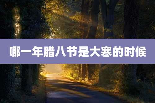 哪一年腊八节是大寒的时候