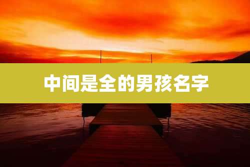 中间是全的男孩名字