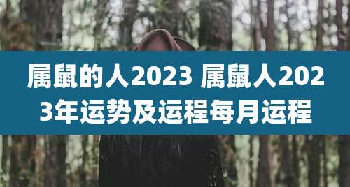 属鼠的人2023 属鼠人2023年运势及运程每月运程