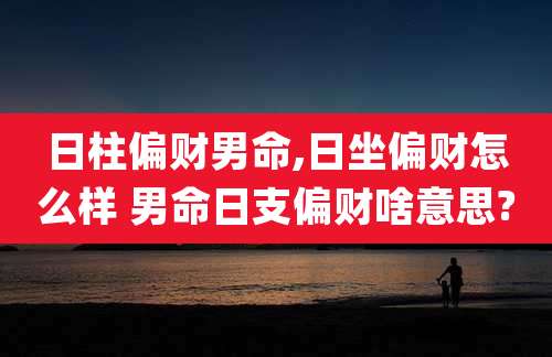 日柱偏财男命,日坐偏财怎么样 男命日支偏财啥意思?