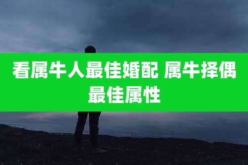 看属牛人最佳婚配 属牛择偶最佳属性