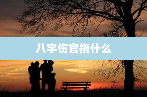 八字伤官指什么