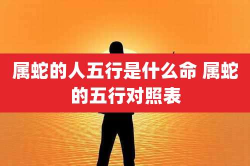 属蛇的人五行是什么命 属蛇的五行对照表