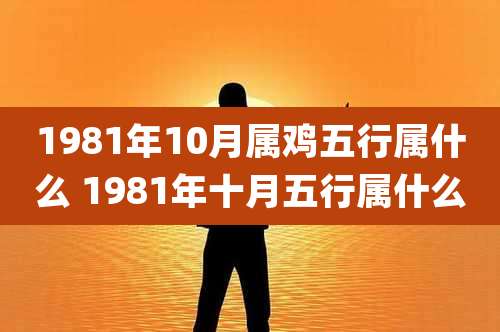 1981年10月属鸡五行属什么 1981年十月五行属什么