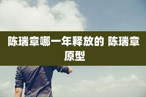 陈瑞章哪一年释放的 陈瑞章 原型