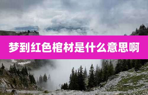 梦到红色棺材是什么意思啊