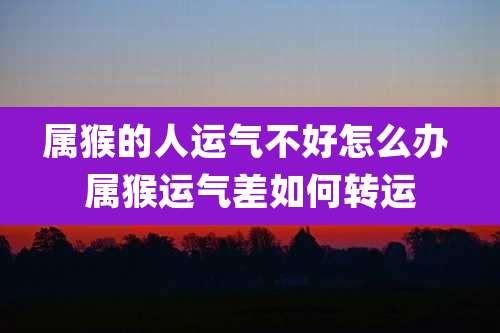 属猴的人运气不好怎么办 属猴运气差如何转运