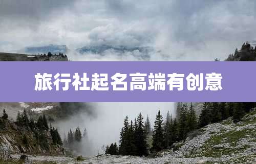 旅行社起名高端有创意