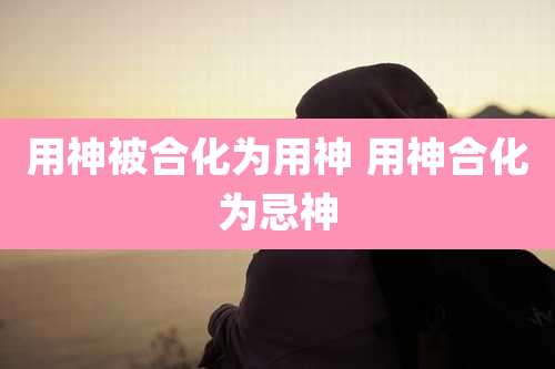 用神被合化为用神 用神合化为忌神