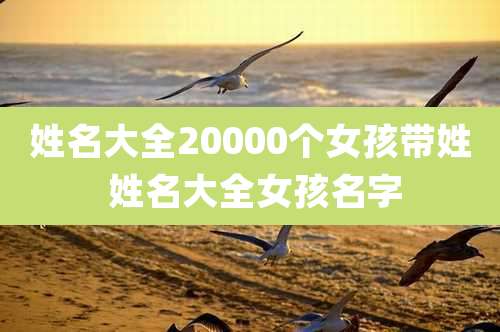 姓名大全20000个女孩带姓 姓名大全女孩名字