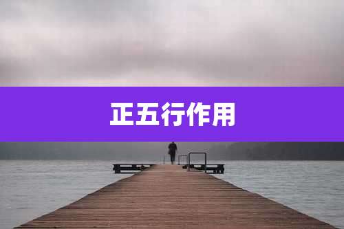 正五行作用