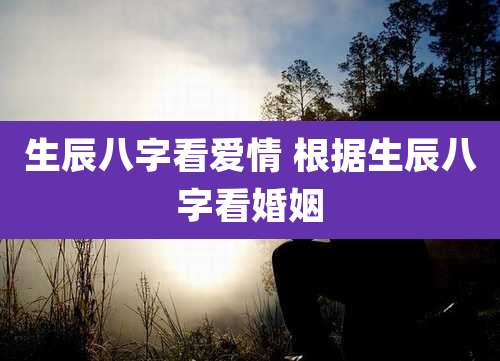 生辰八字看爱情 根据生辰八字看婚姻