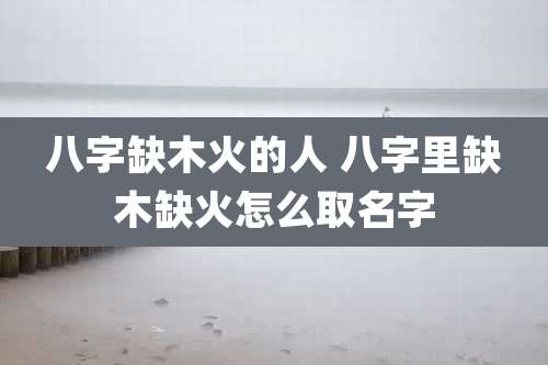 八字缺木火的人 八字里缺木缺火怎么取名字