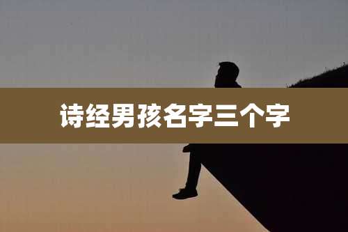 诗经男孩名字三个字