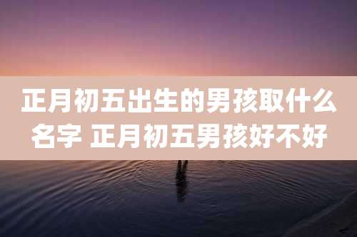 正月初五出生的男孩取什么名字 正月初五男孩好不好