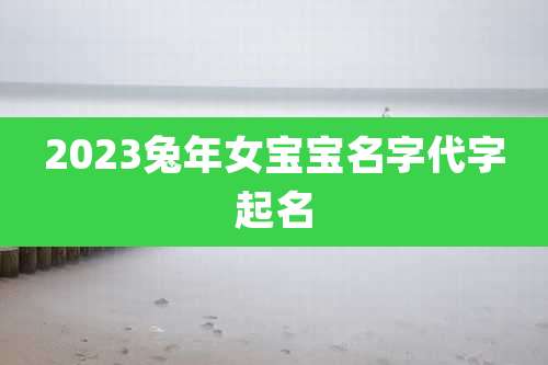 2023兔年女宝宝名字代字起名