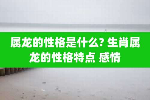 属龙的性格是什么? 生肖属龙的性格特点 感情