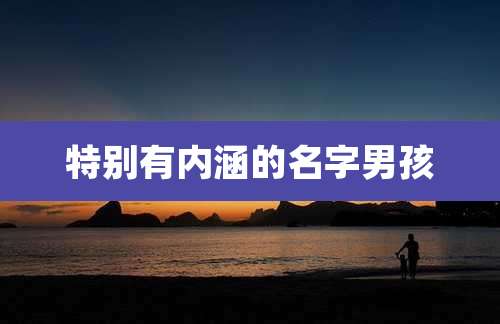 特别有内涵的名字男孩