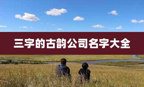 三字的古韵公司名字大全