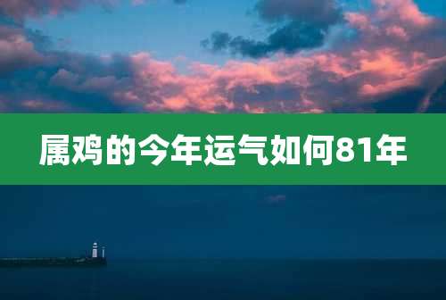 属鸡的今年运气如何81年