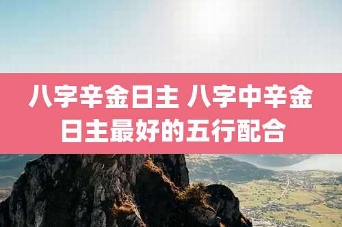 八字辛金日主 八字中辛金日主最好的五行配合
