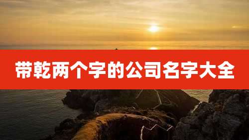 带乾两个字的公司名字大全