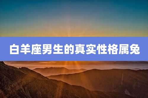 白羊座男生的真实性格属兔