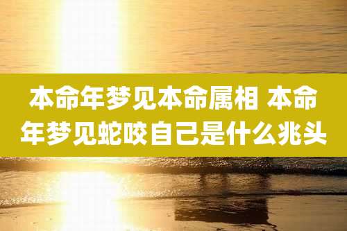 本命年梦见本命属相 本命年梦见蛇咬自己是什么兆头