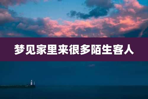 梦见家里来很多陌生客人