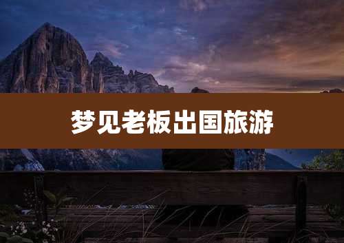 梦见老板出国旅游
