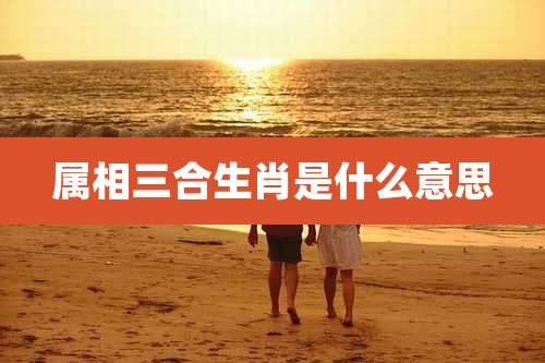 属相三合生肖是什么意思