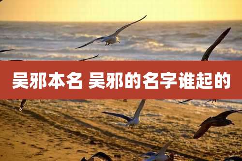 吴邪本名 吴邪的名字谁起的