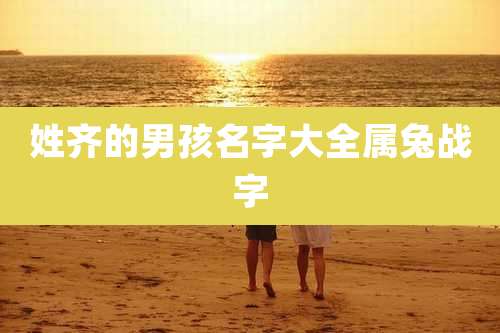 姓齐的男孩名字大全属兔战字