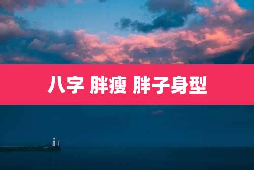 八字 胖瘦 胖子身型