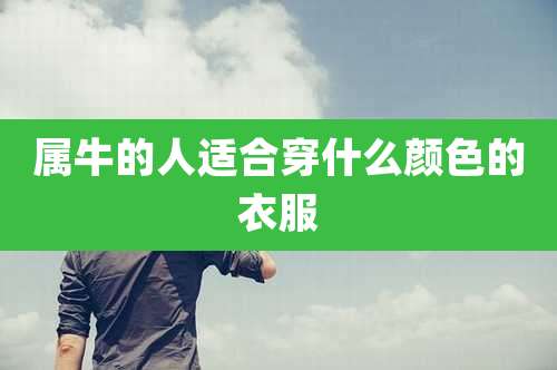 属牛的人适合穿什么颜色的衣服