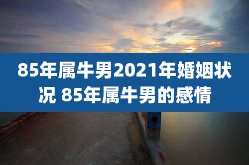 85年属牛男2021年婚姻状况 85年属牛男的感情