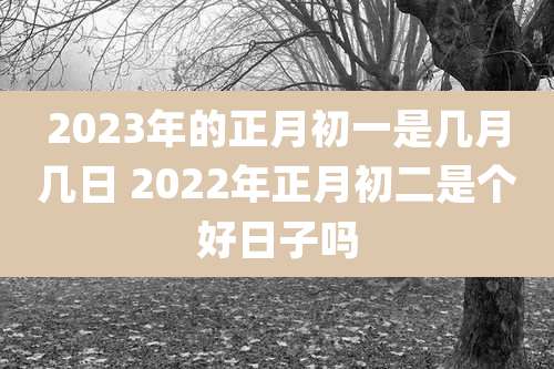 2023年的正月初一是几月几日 2022年正月初二是个好日子吗