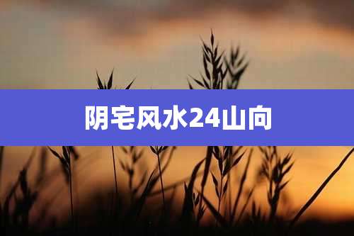 阴宅风水24山向