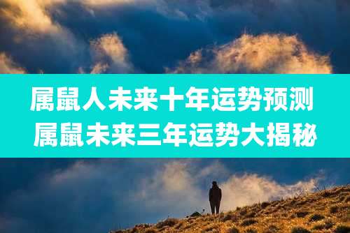 属鼠人未来十年运势预测 属鼠未来三年运势大揭秘