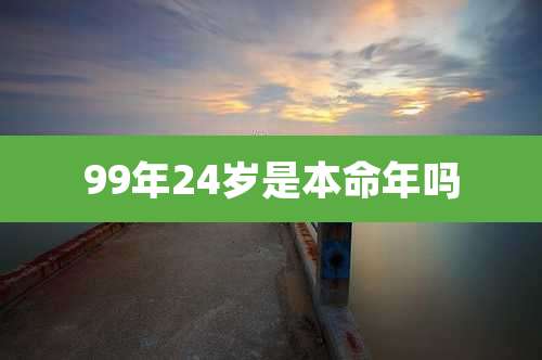 99年24岁是本命年吗
