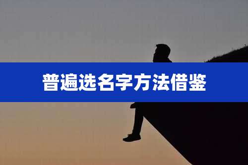 普遍选名字方法借鉴